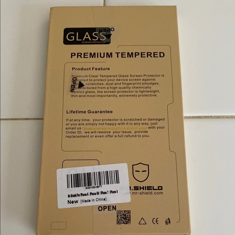 Mr. Shield Tempered Glass Screen Protector 3 Pack for iPhone 6, 6S, 7, and 8